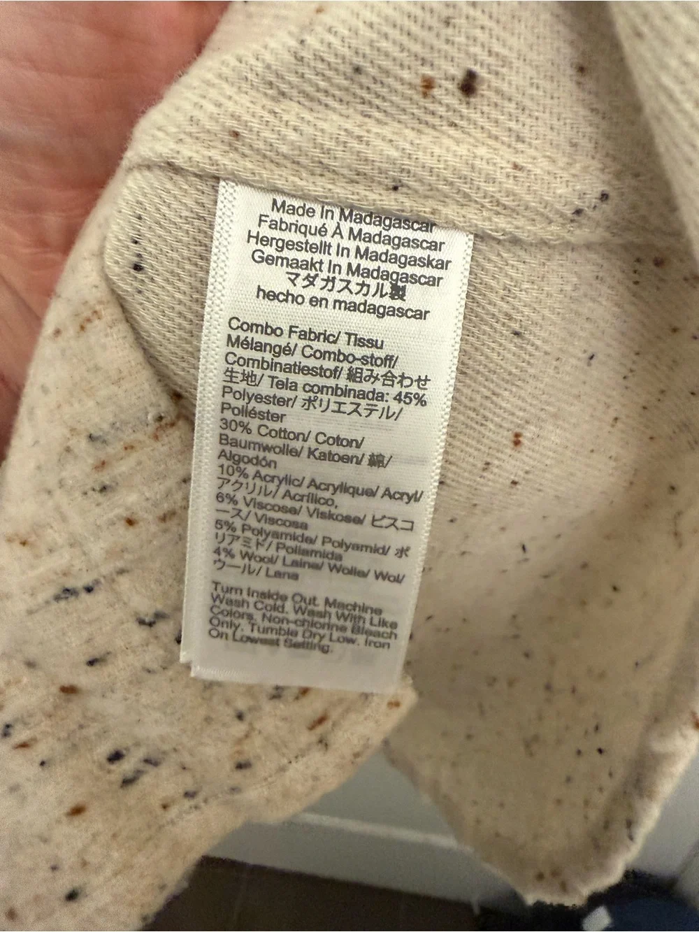 J. Crew NWT Speckled Fleece CPO Shirt Jacket in “Honey Oatmeal”